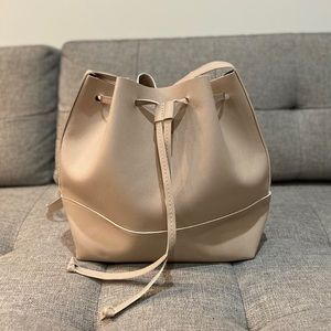 Cream Crossbody Bucket Bag